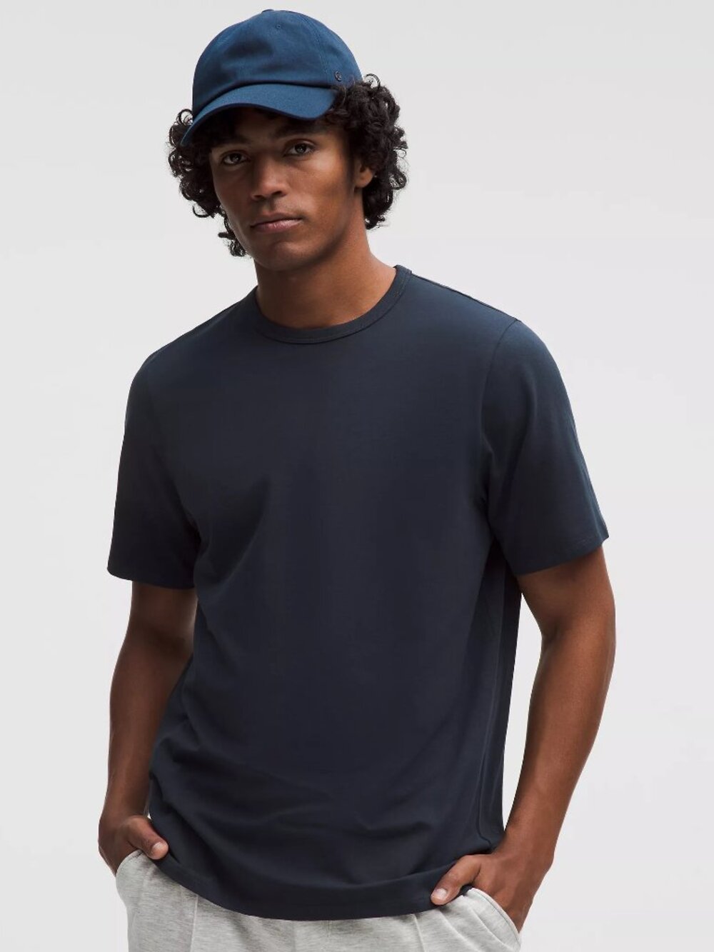 Lululemon True Navy Organic Cotton Classic Fit Crew Neck T-Shirt, Size M